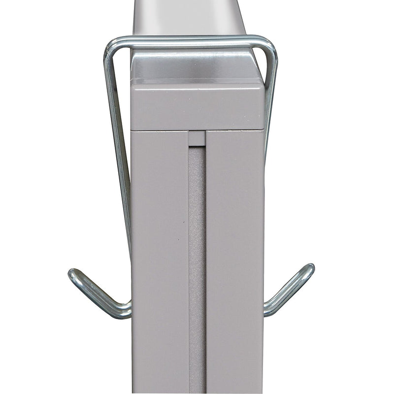 Alera Double Sided Partition Garment Hook, Silver, Steel, 2/Pack (ALECH2SR)