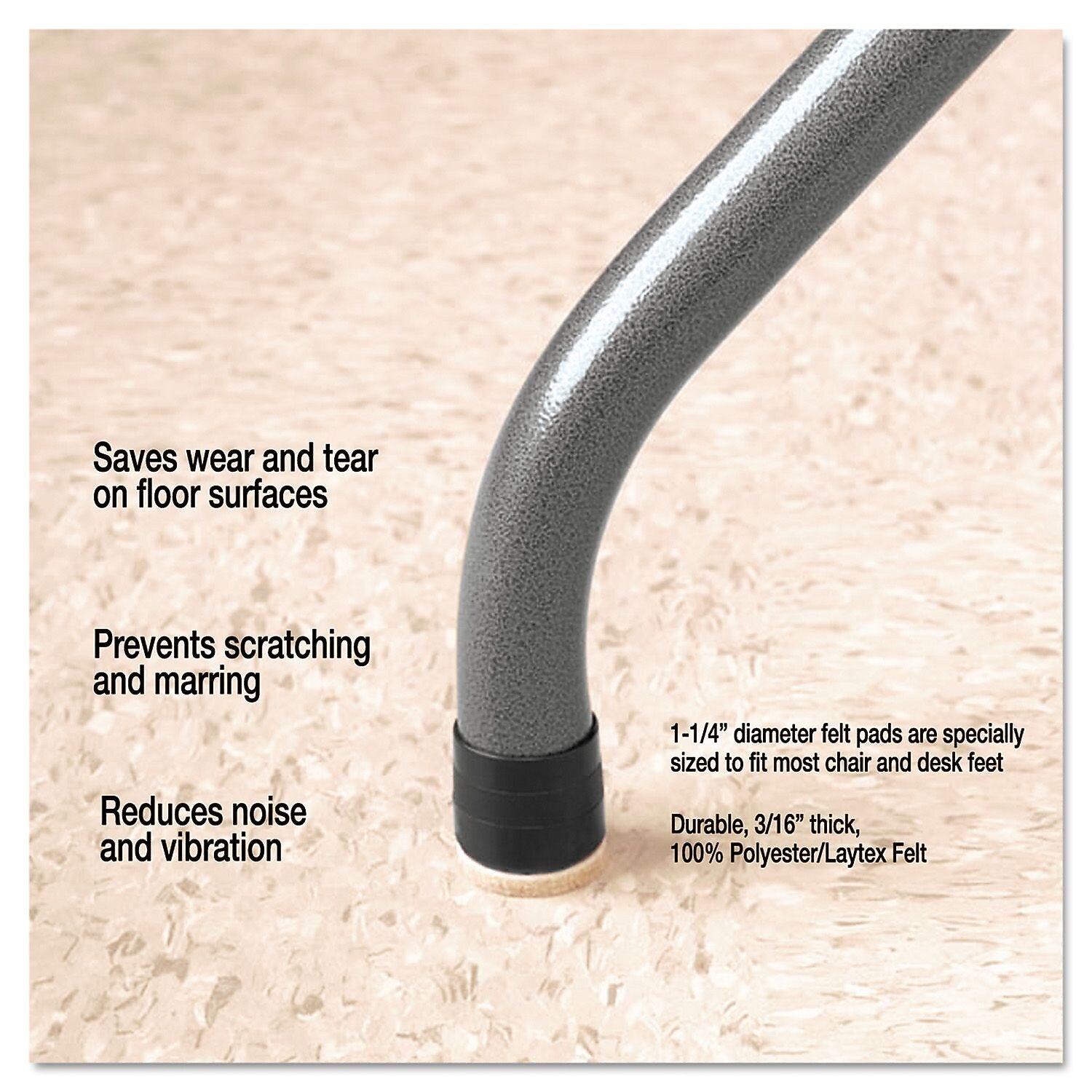 Master Caster Quiet Feet™ Deluxe Circular Noise Reducers, Beige