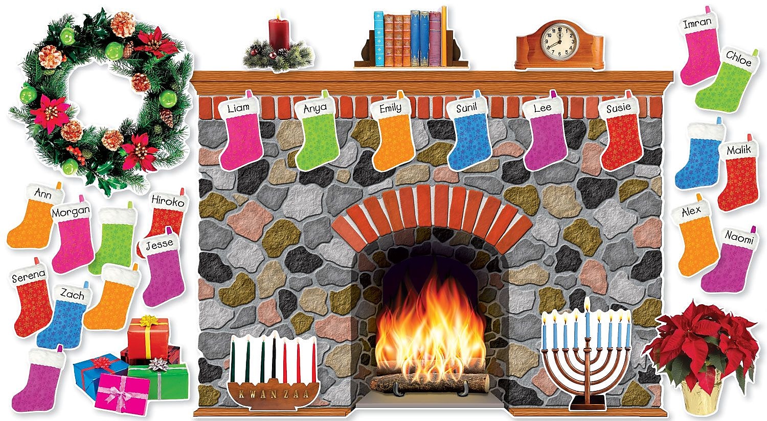 Scholastic Bulletin Board Set, Holiday Hearth (SC-546913)