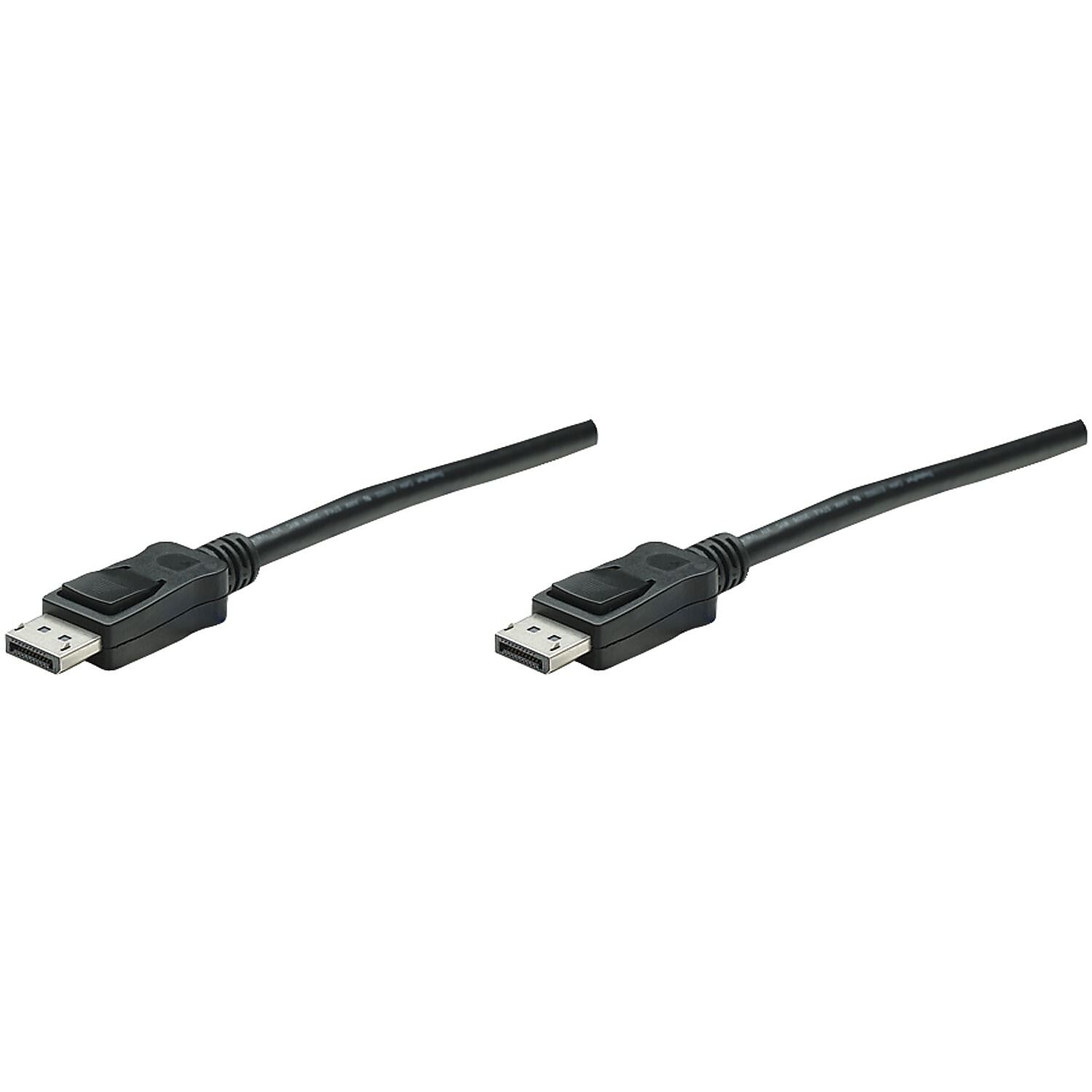 Manhattan® 6.6' DisplayPort Male/Male Monitor Cable, Black