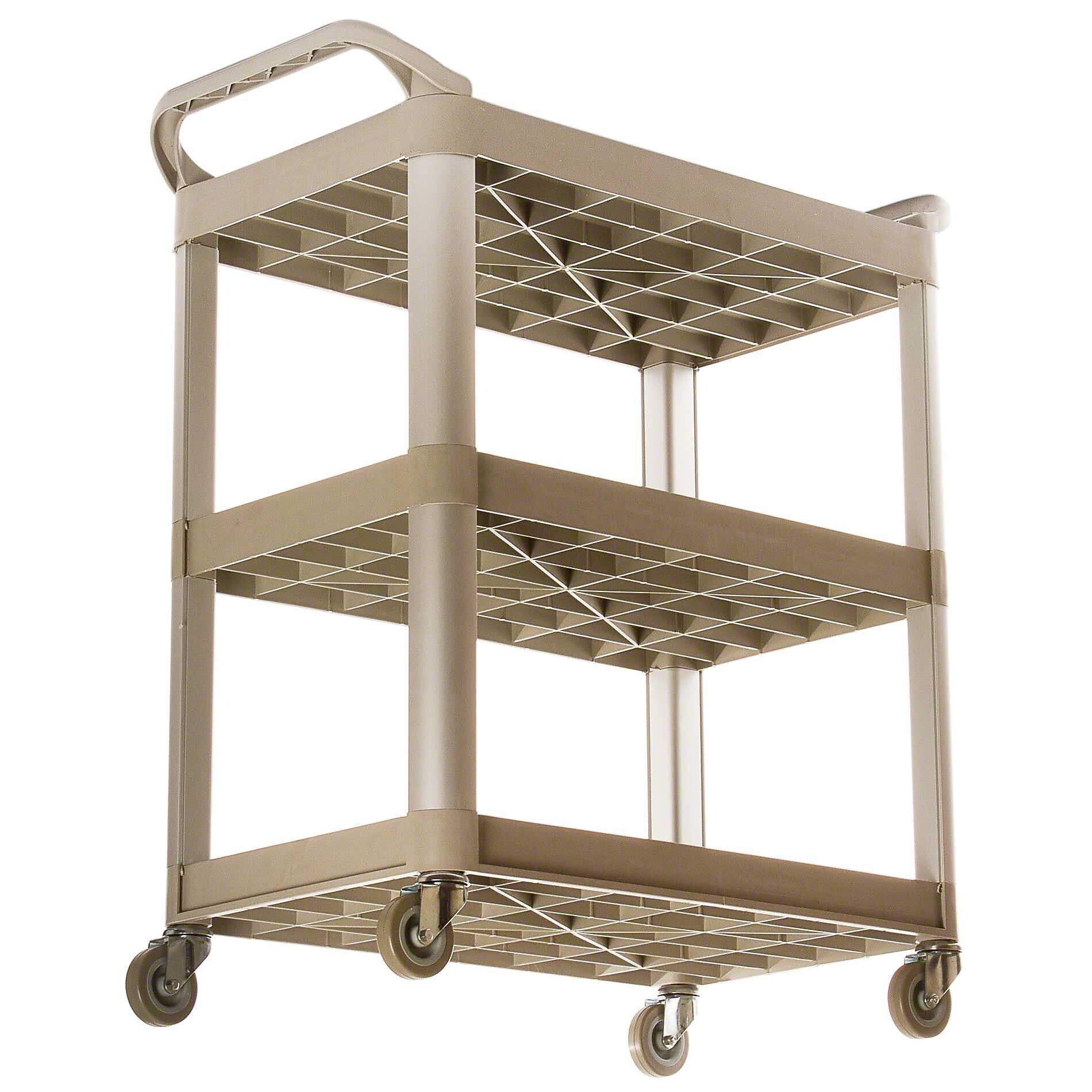 Update International BC-2416LGZ, 31'' Aluminum 3-Tier Heavy Duty Bus Cart