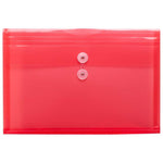 JAM Paper® Plastic Envelopes with Button and String Tie Closure, Legal Booklet, 9.75 x 14.5, Red, 12/Pack (219B1RE)