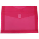 JAM Paper Standard Plastic Document File, Letter, Fuchsia Pink, 12/Pack (218V2FU)