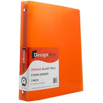 JAM Paper Designders 1" 3-Ring Flexible Poly Binders, Orange (751T1OR)