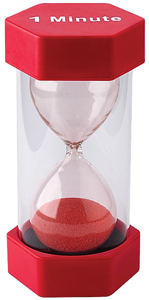 Teacher Created Resources 1 Minute Large Sand Timer, Red (TCR20657)