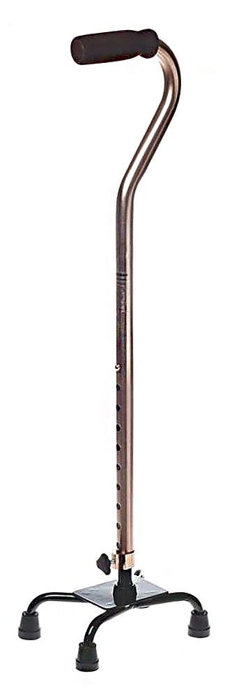 Medline Small Base Aluminum Quad Canes, Bronze (MDS86222BRZH)