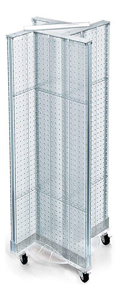 Azar Displays 13.5" x 44" Plastic Pegboard Pinwheel Unit Clear