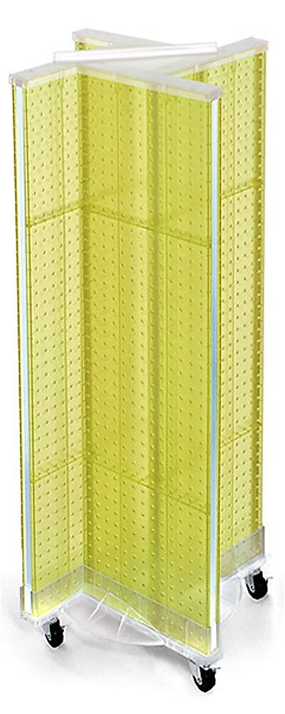 Azar Displays 13.5" x 44" Pegboard Pinwheel Unit Yellow