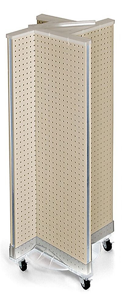 Azar Displays 13.5" x 44" Plastic Pegboard Pinwheel Unit Almond