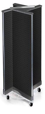 Azar Displays 13.5" x 44" Plastic Pegboard Pinwheel Unit Black