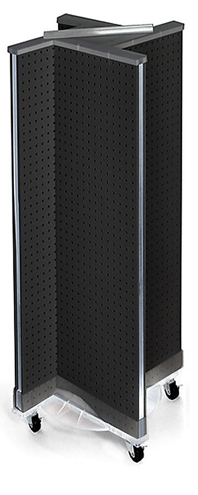 Azar Displays 13.5" x 44" Plastic Pegboard Pinwheel Unit Black