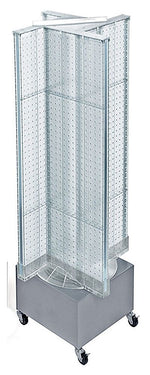 Azar Displays 13.5" x 54" Plastic Pegboard Floor Display Pinwheel Spinner Clear