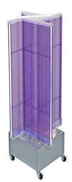 Azar Displays 13.5" x 54" Plastic Pegboard Floor Display Pinwheel Spinner Purple