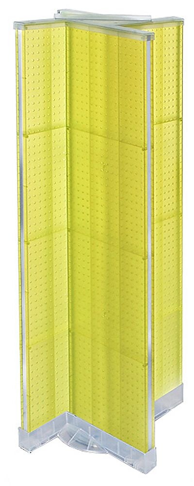 Azar Displays 16" x 60" Pegboard Floor Display Yellow