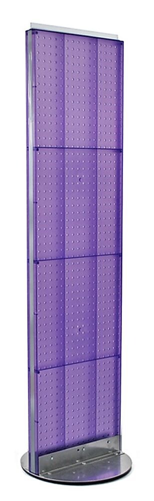 Azar Displays 16" x 60" Pegboard Freestanding Floor Display Purple