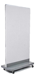 Azar Displays 32" x 60" Pegboard Floor Stand White