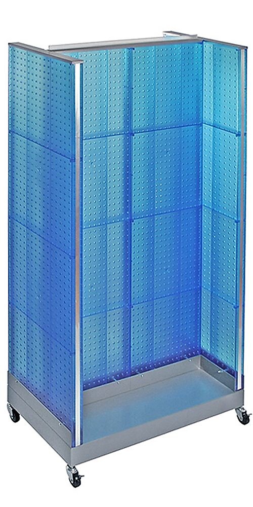 Azar Displays 36" x 66" Pegboard Floor Display H Unit Blue