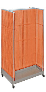 Azar Displays 36" x 66" Pegboard Floor Display H Unit Orange