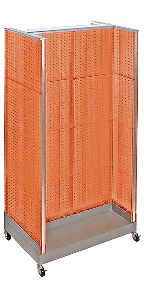 Azar Displays 36" x 66" Pegboard Floor Display H Unit Orange
