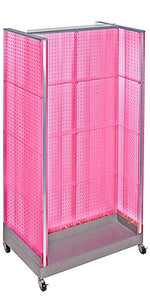 Azar Displays 36" x 66" Pegboard Floor Display H Unit Pink