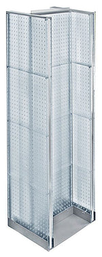 Azar Displays 60" x 16" Pegboard Floor Display H-Spinner Clear