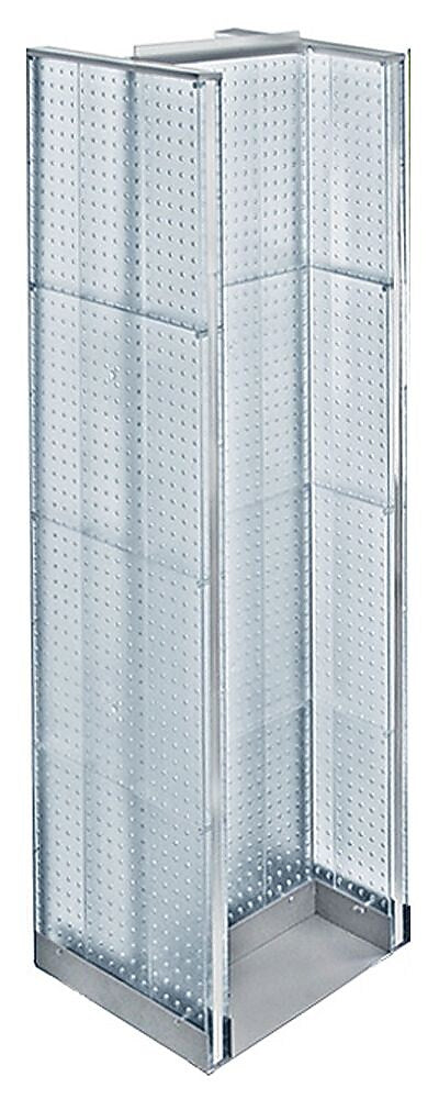 Azar Displays 60" x 16" Pegboard Floor Display H-Spinner Clear