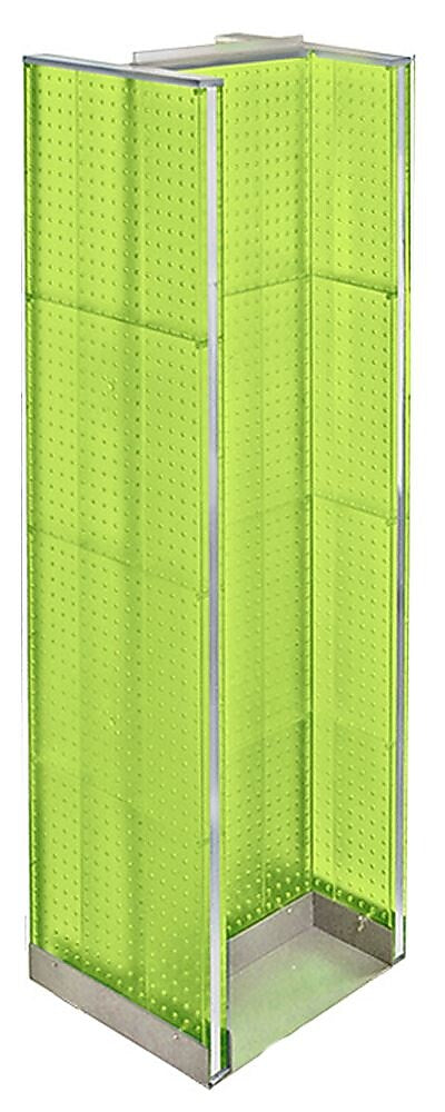Azar Displays 60" x 16" Pegboard Floor Display H-Spinner Green