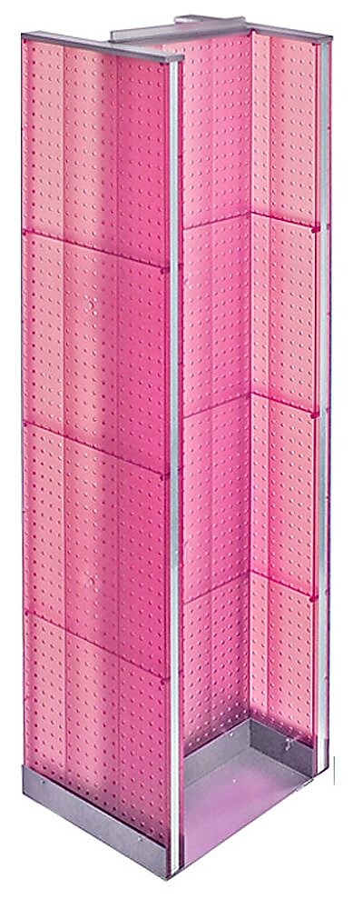 Azar Displays 60" x 16" Pegboard Floor Display H-Spinner pink