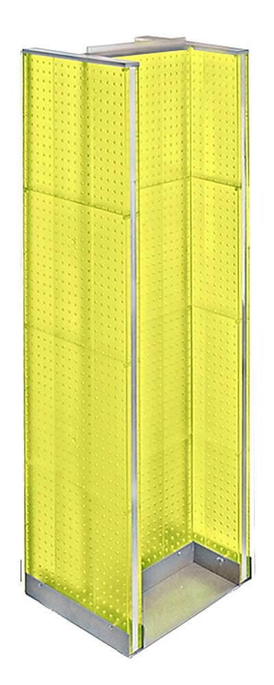 Azar Displays 60" x 16" Pegboard Floor Display H-Spinner Yellow