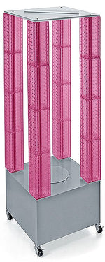 Azar Displays 64" Pegboard Four Tower Display Pink