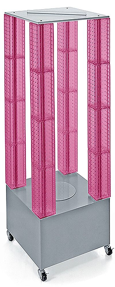 Azar Displays 64" Pegboard Four Tower Display Pink