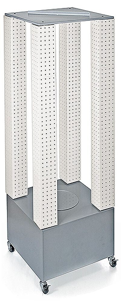 Azar Displays 64" Pegboard Four Tower Display White