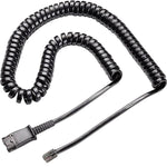 Poly U10P-S Quick Disconnect to Modular Cord Adapter Cable, Black (784S0AA)