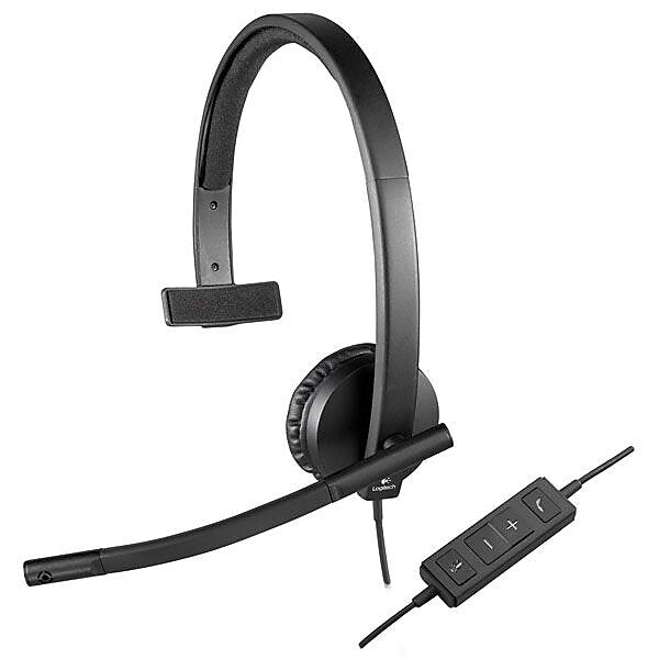 Logitech H570e Mono USB Headset, Wired (98000570)