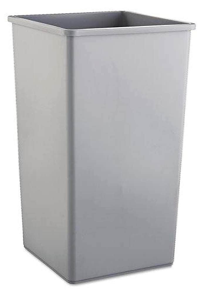 Rubbermaid Untouchable Waste Containers, Square, 50-Gallon, Grey