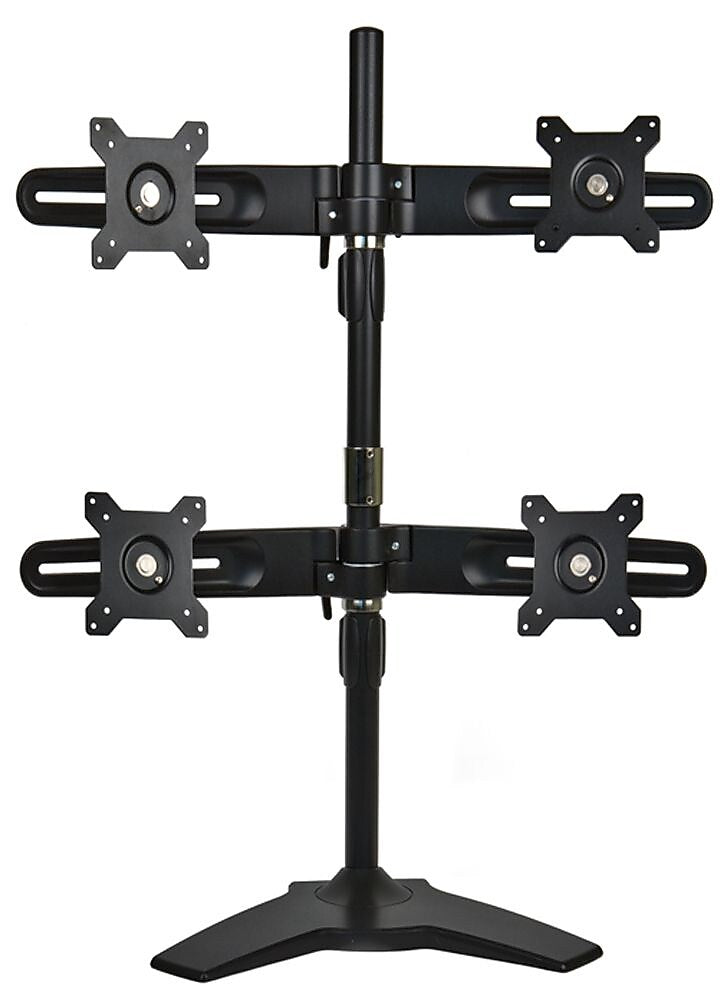 Planar Quad Monitor Stand Adjustable, Up to 24", Black (997-5602-00)