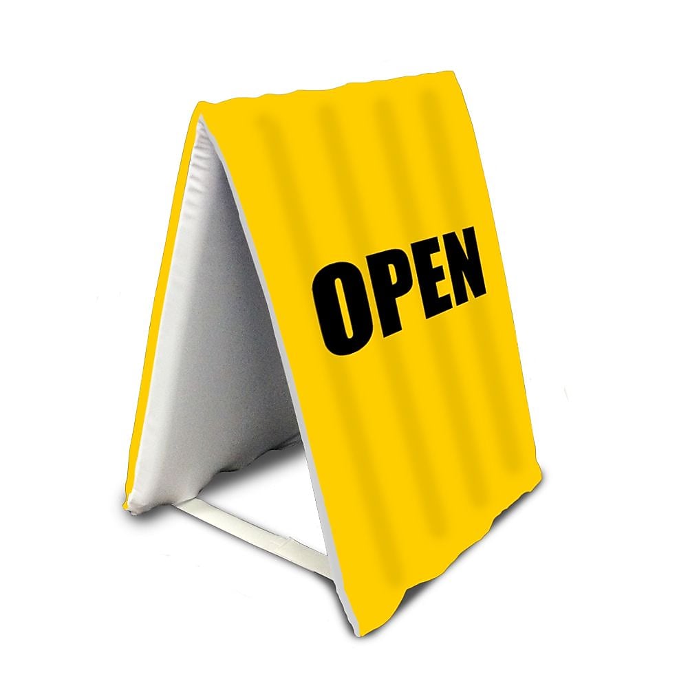 Metrix 20" x 33" E Aire Frame with Open Sign, Yellow