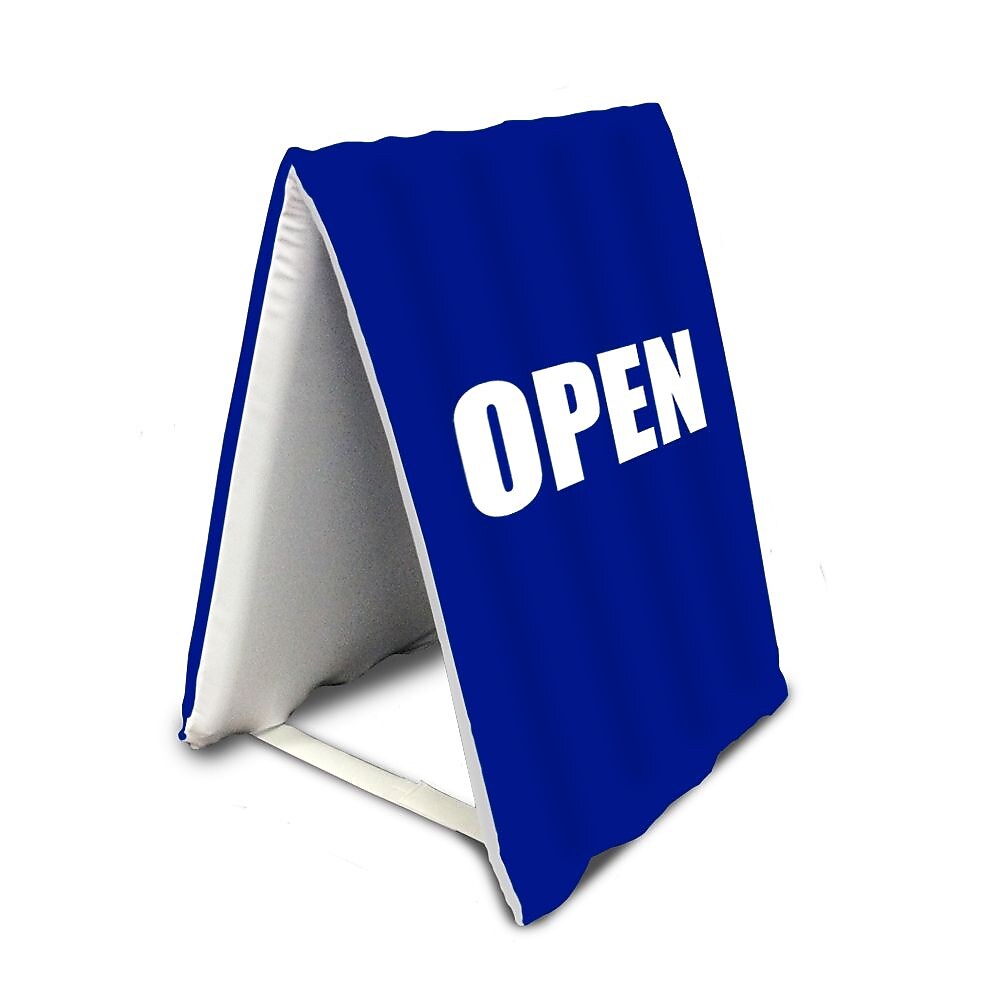 Metrix 20" x 33" E Aire Frame with Open Sign, Blue