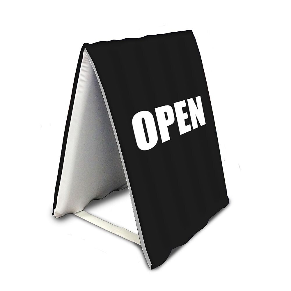 Metrix 20" x 33" E Aire Frame with Open Sign, Black