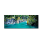 Trademark David Evans "Blue Pools-NZ" Gallery-Wrapped Canvas Art, 10" x 32"