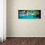 Trademark David Evans "Blue Pools-NZ" Gallery-Wrapped Canvas Art, 10" x 32"