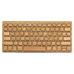 Impecca KBB78BTK Bluetooth Bamboo Keyboard with Black Accents
