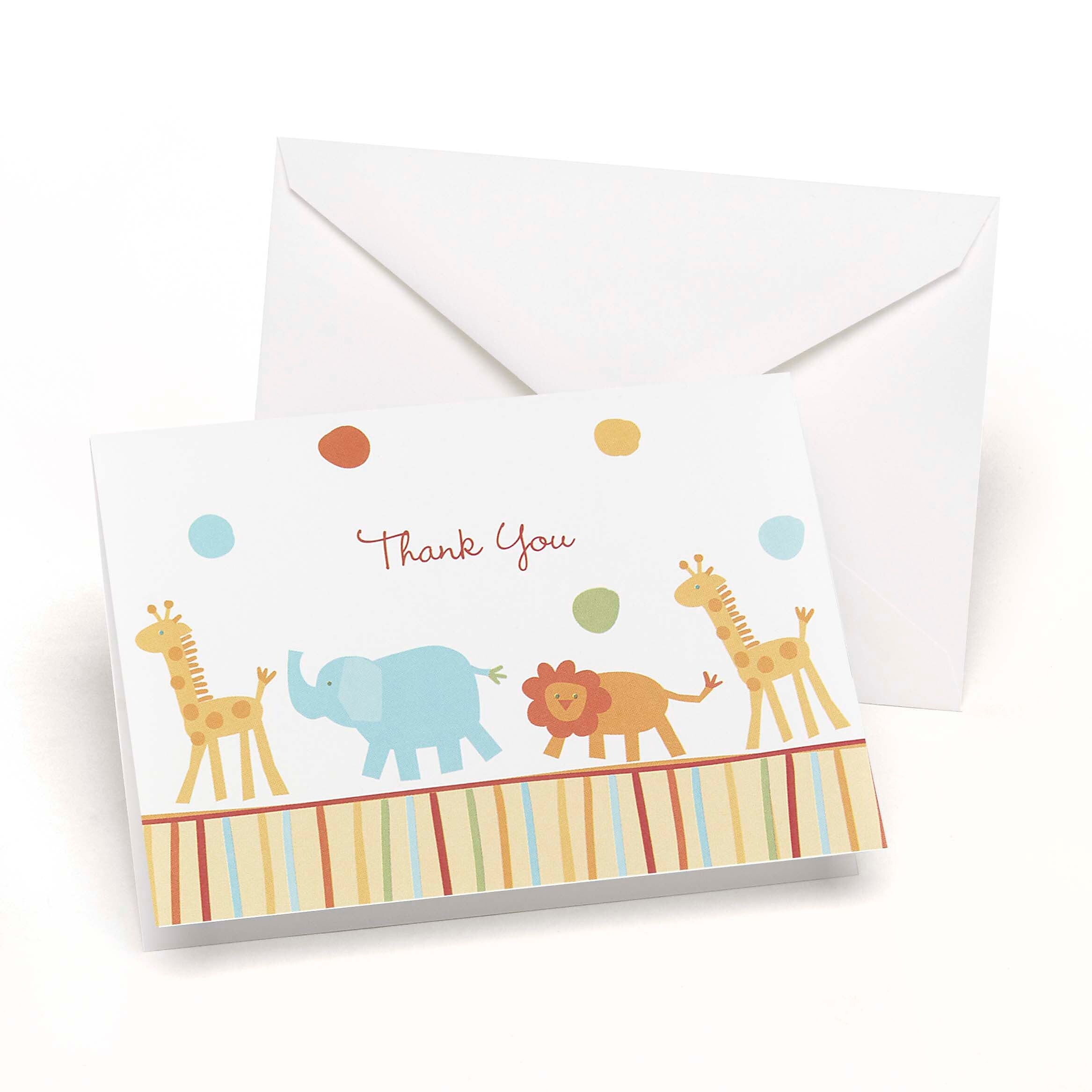 HBH™ 3 1/2" x 4 7/8" Jungle Animals Wedding Thank You Card, 25/Pack
