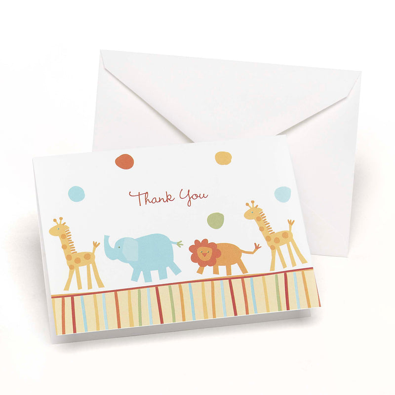 HBH™ 3 1/2" x 4 7/8" Jungle Animals Wedding Thank You Card, 25/Pack