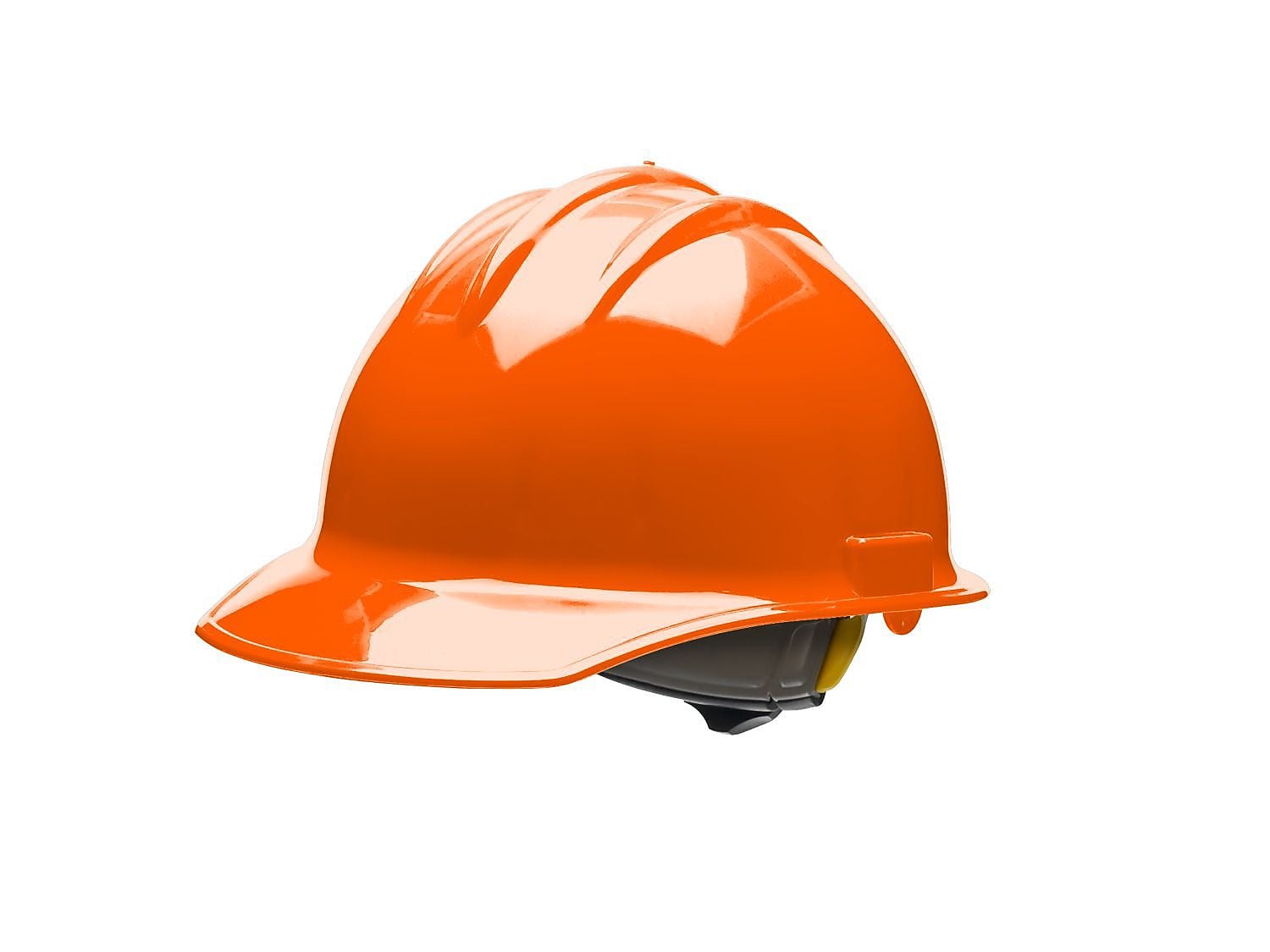 Bullard Classic Series Polyethylene 6-Point Pinlock Suspension Short Brim Hard Hat, Orange (216-30ORR)