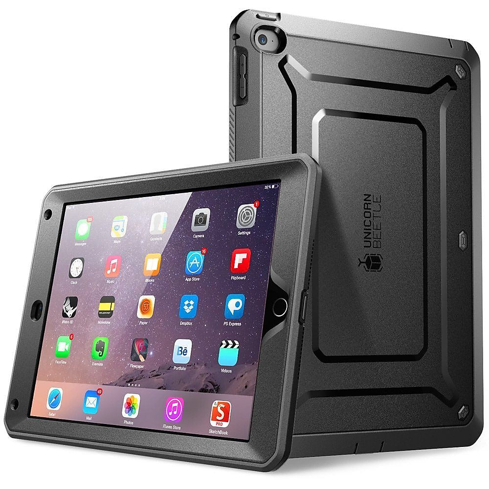 SUPCASE Unicorn Beetle Protective Case For iPad Air 2, Black/Black