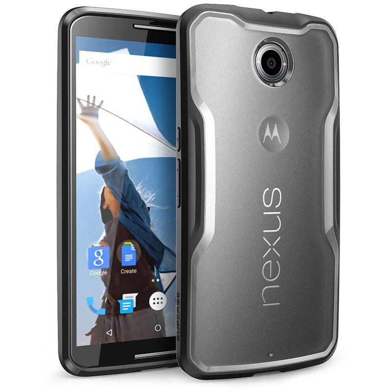 SUPCASE Unicorn Beetle Premium Hybrid Protective Bumper Case For Google Nexus 6, Frost/Black
