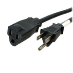 Startech 25' NEMA 5-15R to NEMA 5-15P Power Extension Cord, Black