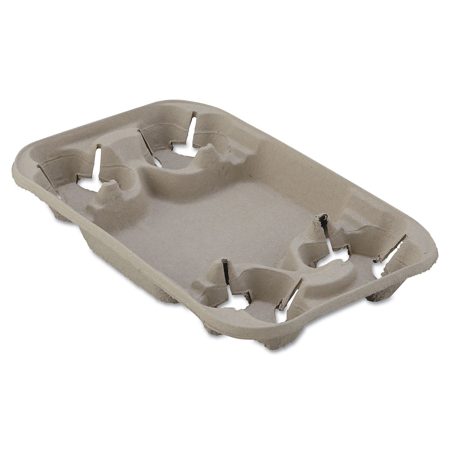 Chinet® Strongholder Molded Fiber Cup/food Tray, 8-22oz, Four Cups, 250/carton