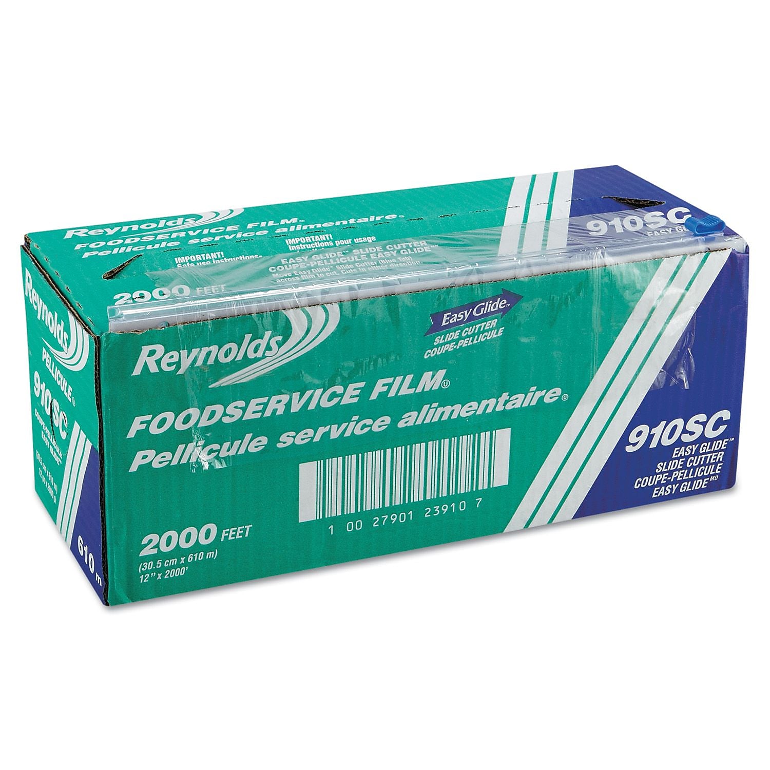 Reynolds ® Foodservice Plastic Film with Slide Cutter 910SC, 12"(W) x 2000'(L)